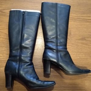Tall Black Leather Boots